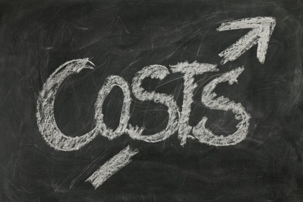 Increasing hiring expenses shown with the word ‘Costs’ and an arrow pointing up.